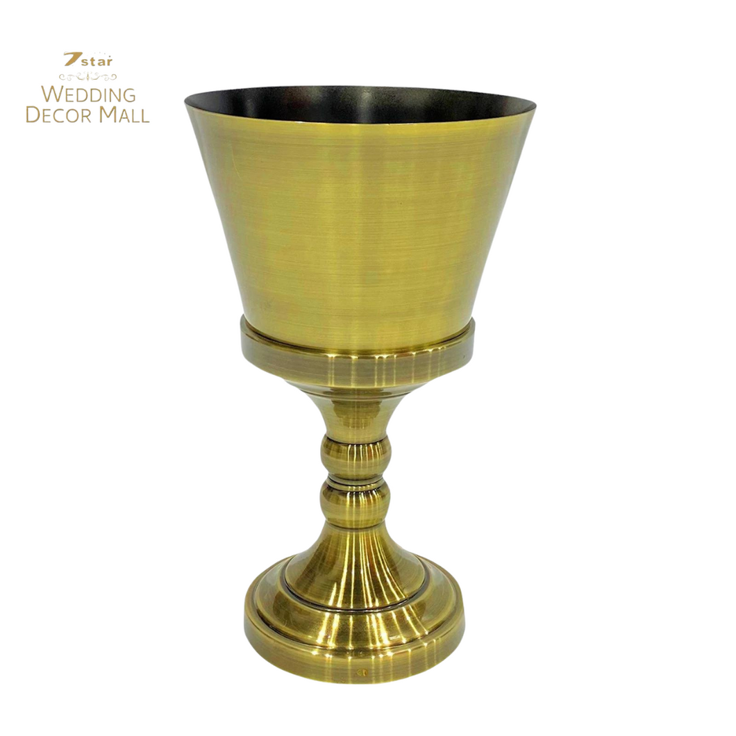 Oxidized Gold Metal Decorative Bowl