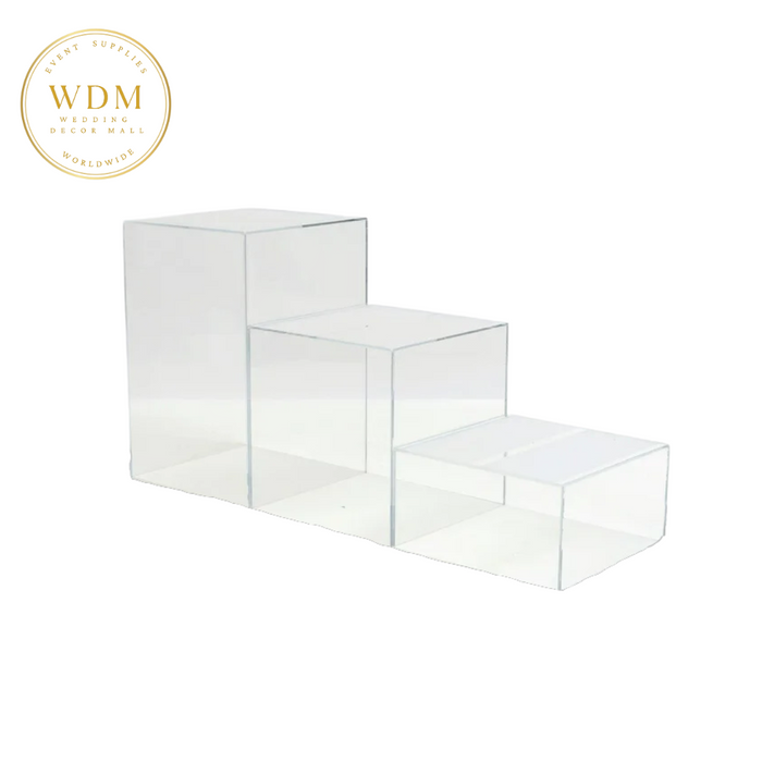 Clear Acrylic Cuboid Plinths