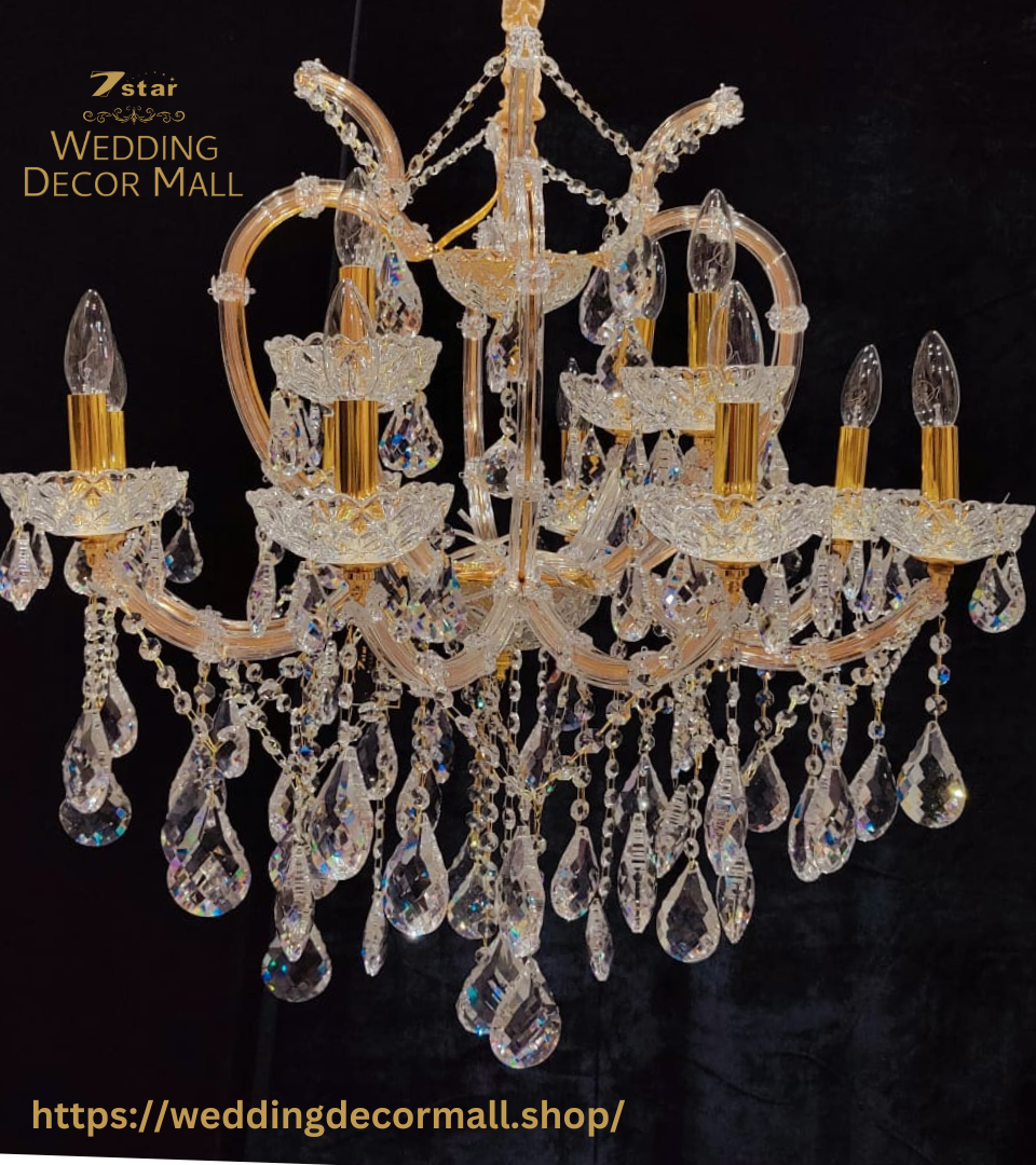 13 lights golden chandelier