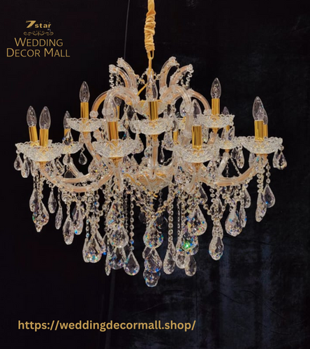 16 lights golden chandelier