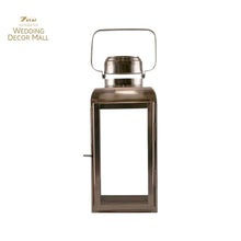 Load image into Gallery viewer, Copper Lantern with Glass Panels
