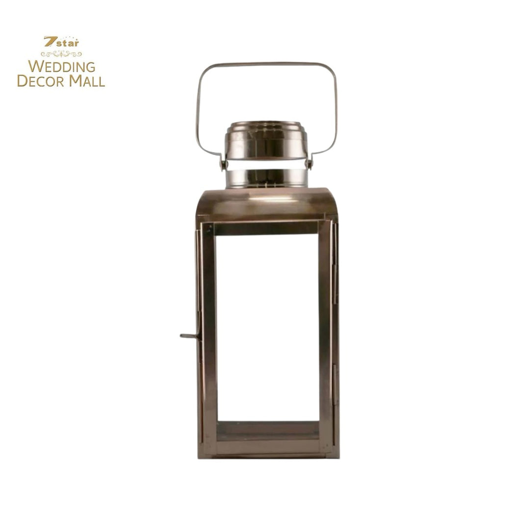 Copper Lantern with Glass Panels