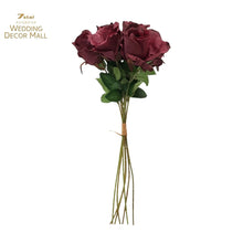 Load image into Gallery viewer, 7 head rose bunch (20 pcs.) maroon
