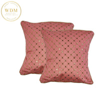 Load image into Gallery viewer, Sequin Cushion Cover - Salmon Pink
