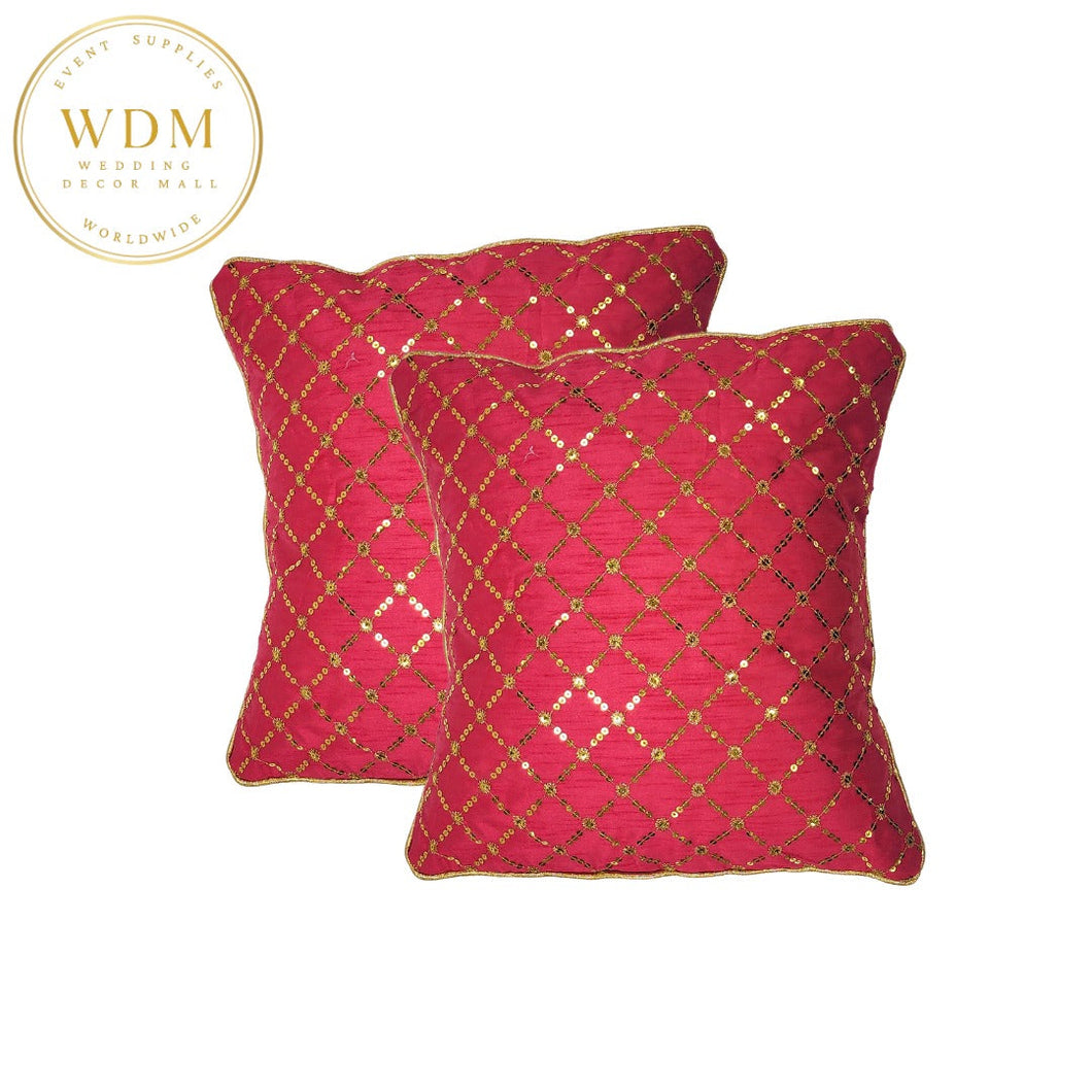 Sequin Cushion Cover - Pink