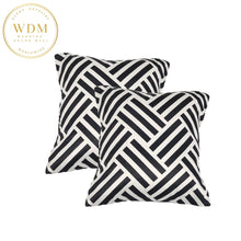 Load image into Gallery viewer, Geometric Cushion Cover - Black &amp; White
