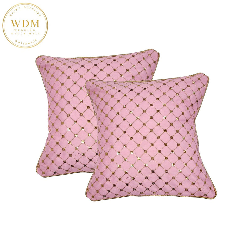 Sequin Cushion Cover - Light Pink
