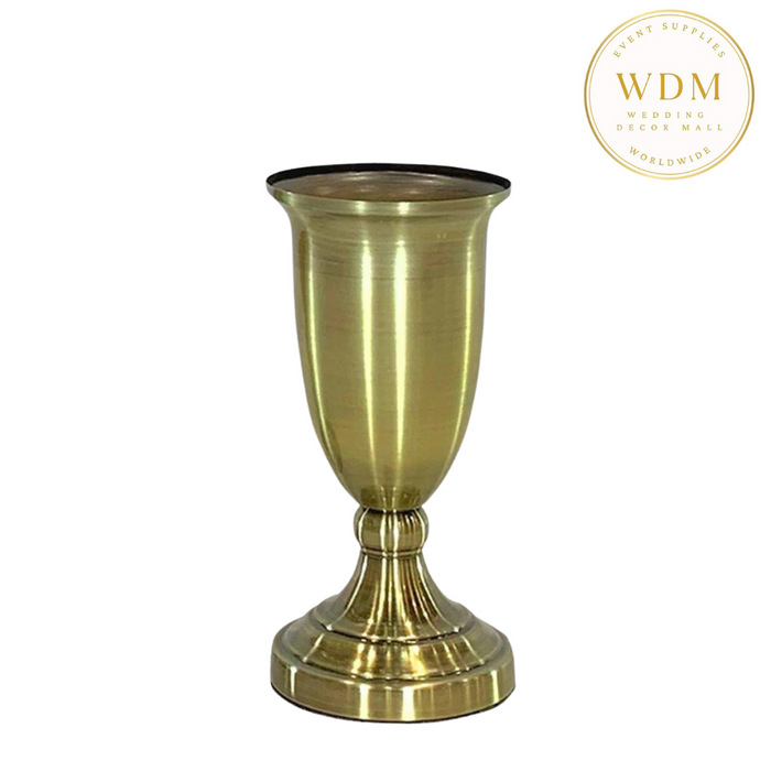 Oxidized Gold Metal Vase