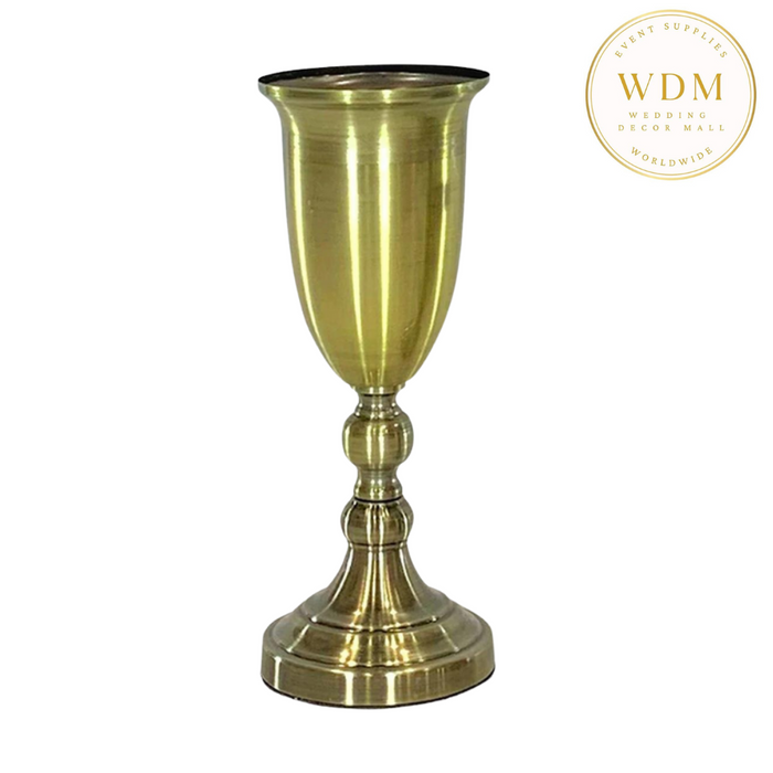 Oxidized Gold Metal Vase