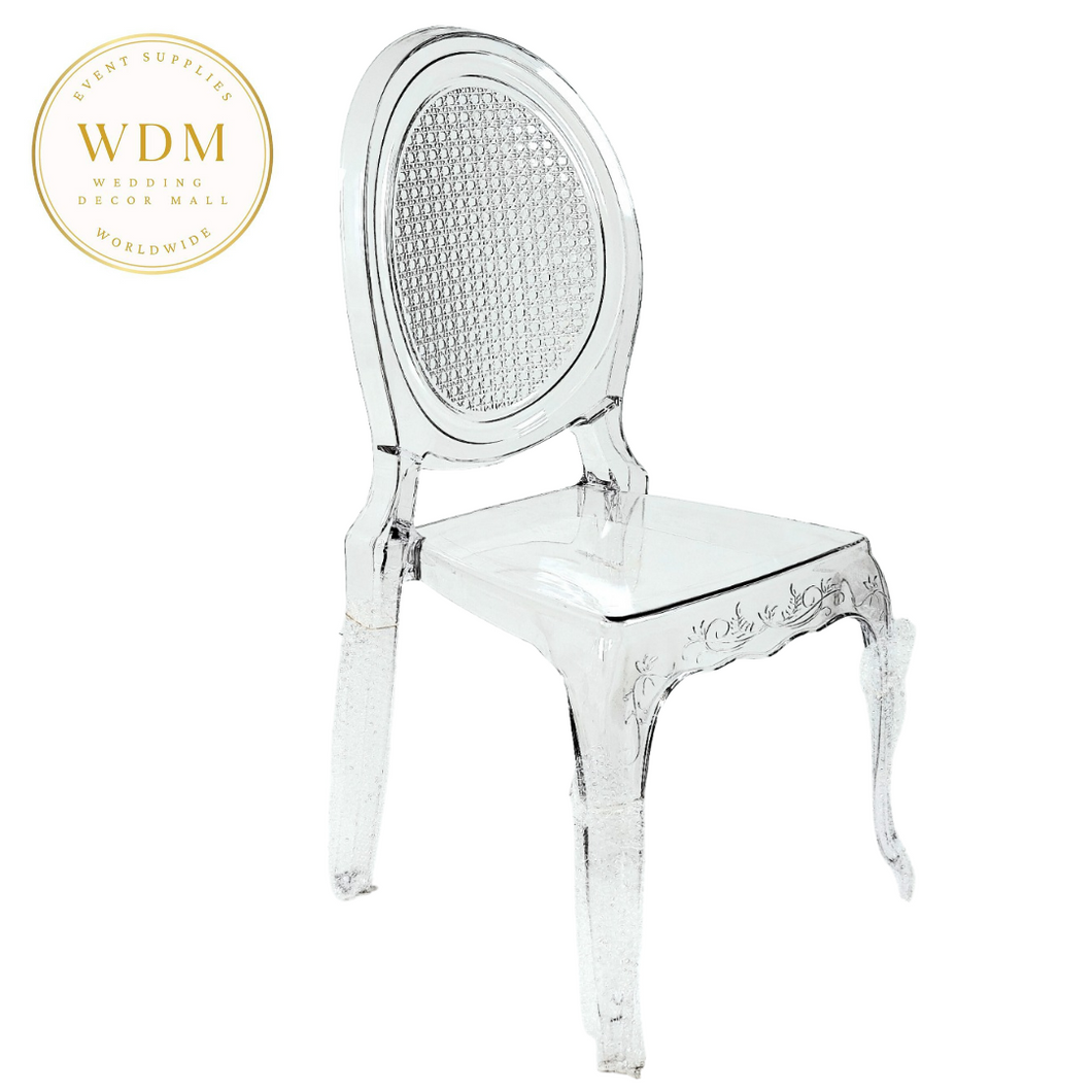 Acrylic Clear Round Back Chair without Arms
